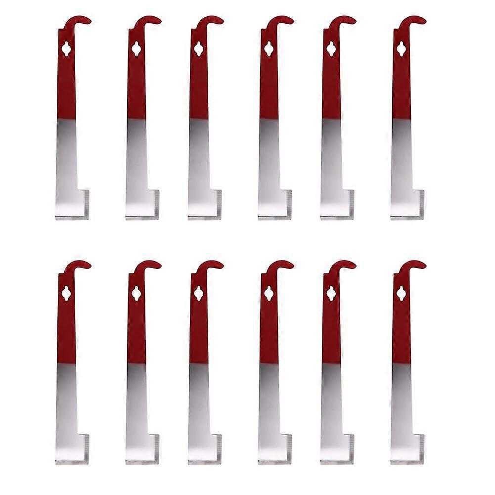 12 Stainless Steel Beekeeping Hive Tools Set J Hooks Bee Frame Lifter and Scraper Equipment for Beekeepers