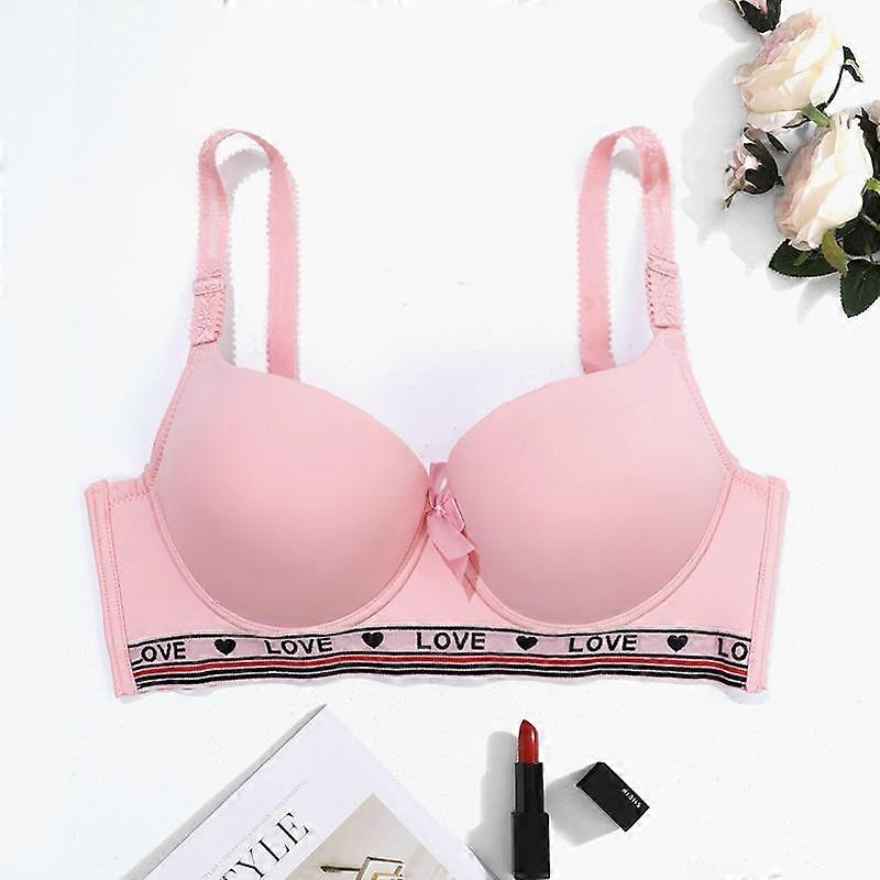 Women Winter Keep Warm Molded Bra with Wire 4 Hooks Good Support Sport Bras C Cup Letter Lingerie 34C 36C 38C 40C