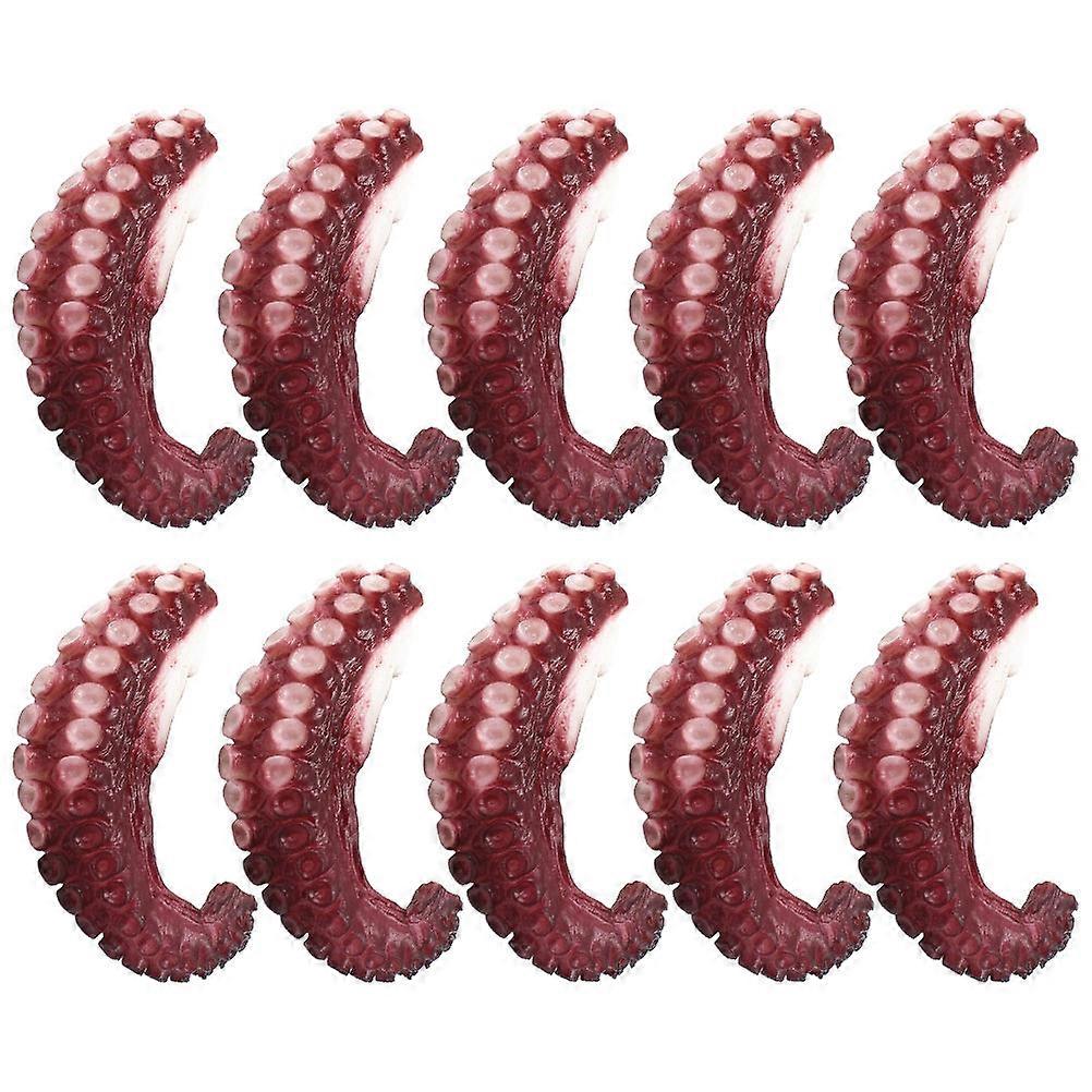 Realistic Artificial Octopus Model Pack of 10 for Photography Props Food Display Party and Retail Decoration Vivid Color Detailed Workmanship