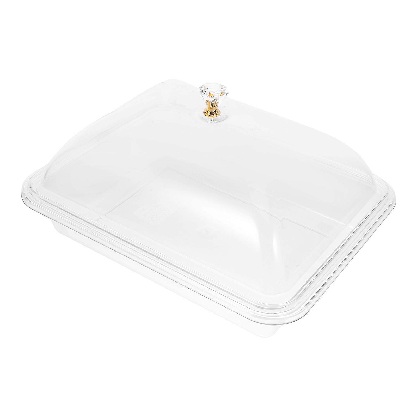Multi Layer Fruit Plate Acrylic Rectangular Dinner Accessory For Household 27 00X21 00X12 50Cm Easy Clean 1Set