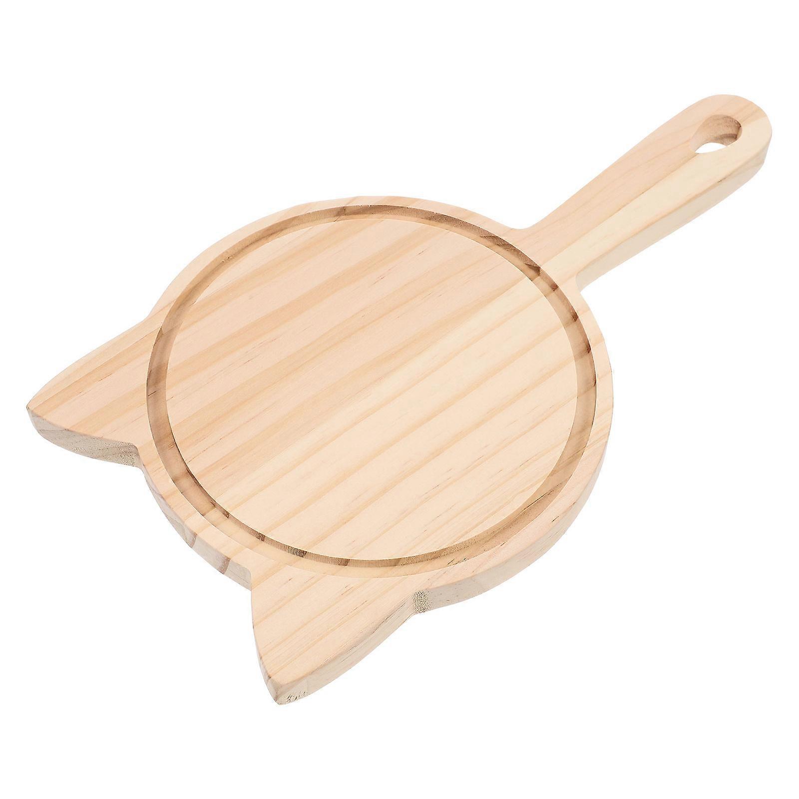 Wooden Pizza Peel for Kitchen Use Hand Polished Smooth with Holes Easy to Suspend Light Brown