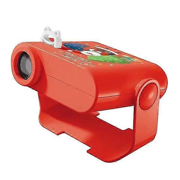 Christmas Party Light Projector Kids Projector Interactive Toy with 5 Slides Picture Rolls Portable Projector