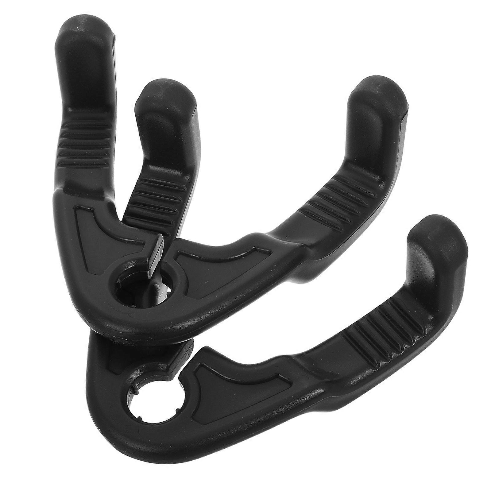 Car Seat Headrest Storage Hooks Black PP Material Universal Car Organizer with Cup Holder Multifunctional Design 2pcs