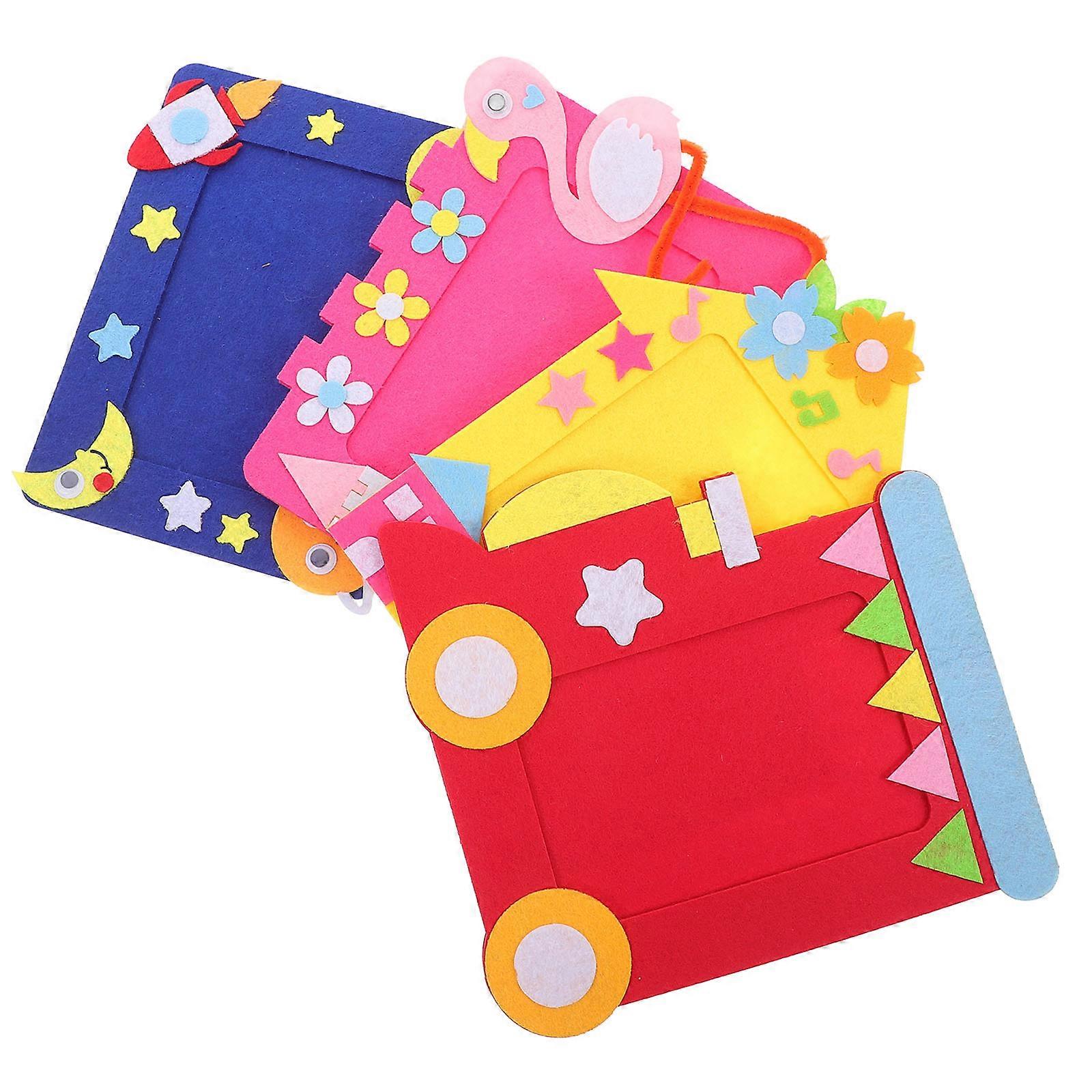 4pcs DIY Non woven Picture Frames for Bulletin Board Decoration (Assorted Styles)