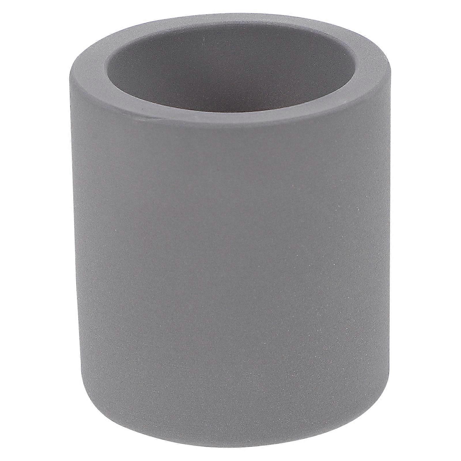 Diatomite Toothbrush Base Holder Grey Synthetical Material for Toothbrush Use Easy Clean Compact Design
