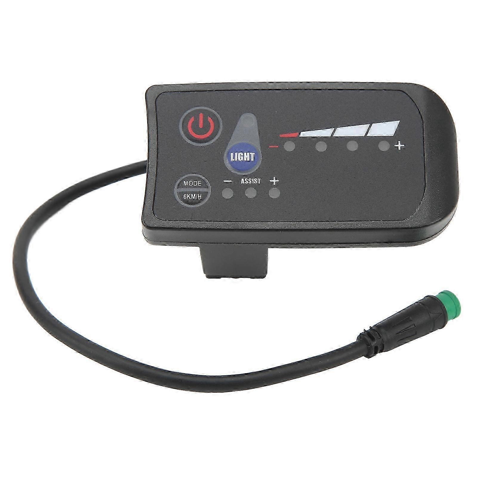 Vandtæt elektrisk cykel Power Display Meter med 5 pin interface og LED Display Panel til cykling 24V