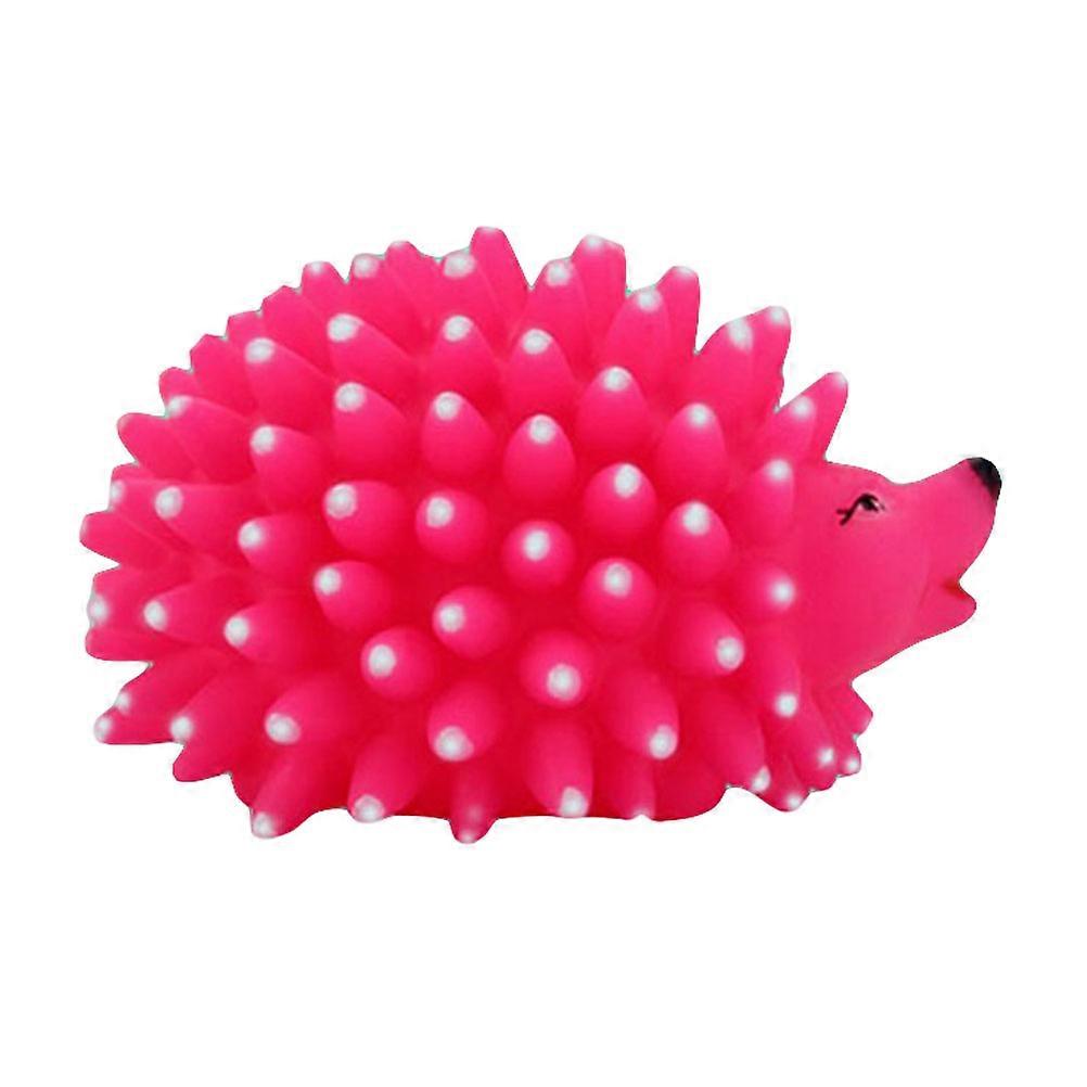 Squeaky Dog Chew Toys Hedgehog Squeaky Toy Cat Toys Rosy 9.5 x 7 x 5 Cm Reduce Boredom 1Pack