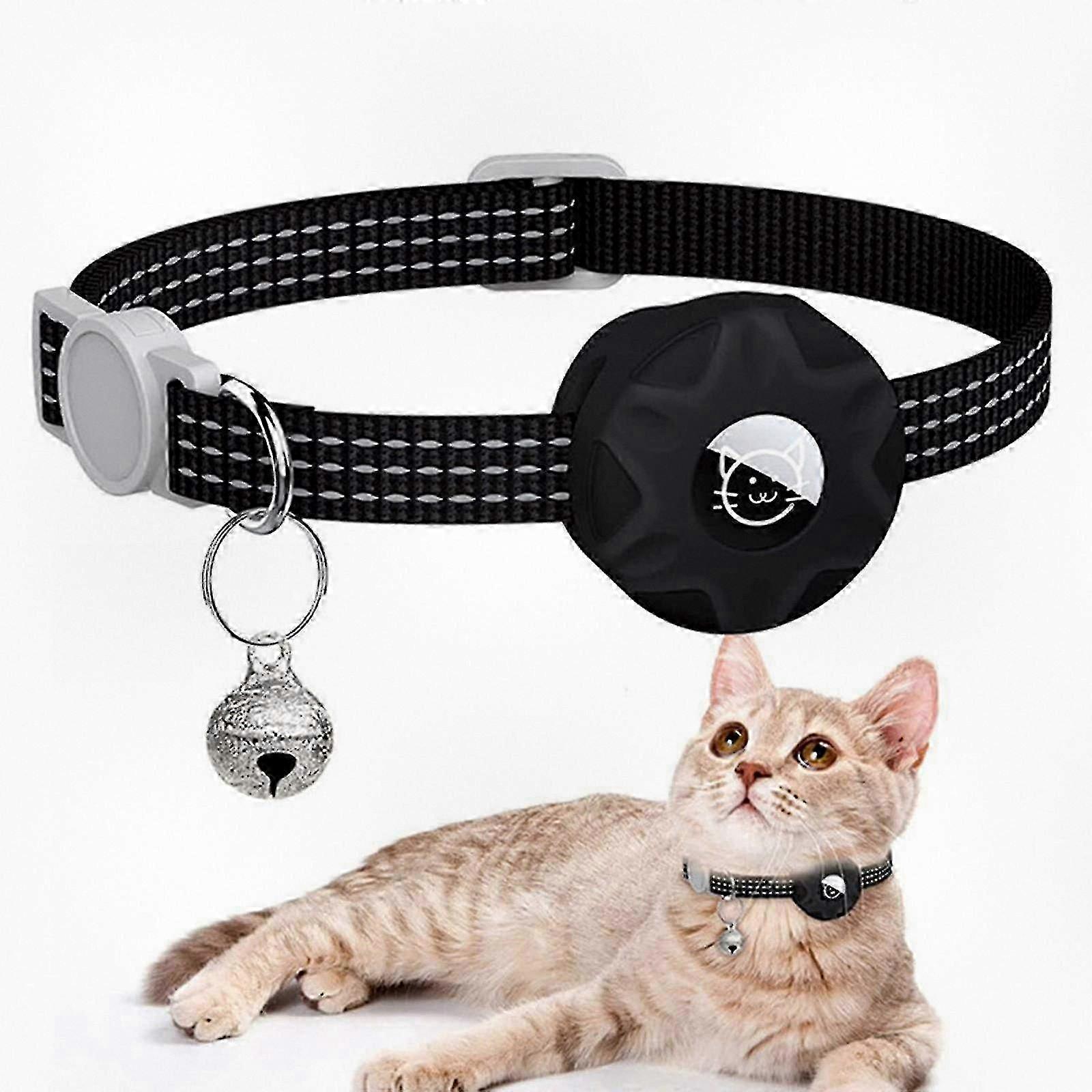 GPS Cat Collar with Breakaway Feature, Includes Holder and Bell for Kittens and Puppies, Perfect for Male and Female Cats