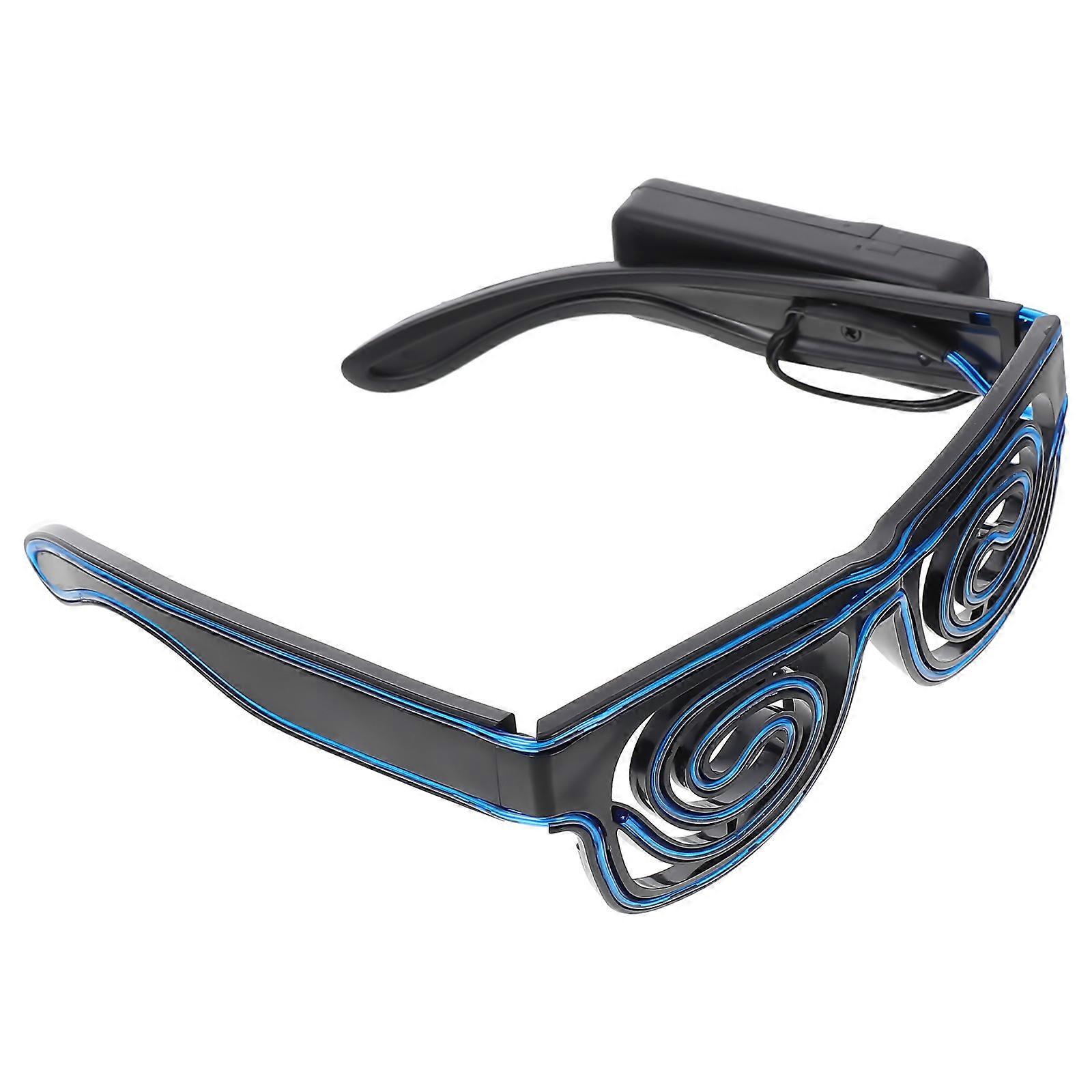 LED Creative Eyeglasses 1Pc Stylish Spiral Shape For Halloween Or Disco Gatherings With Luminous Feature