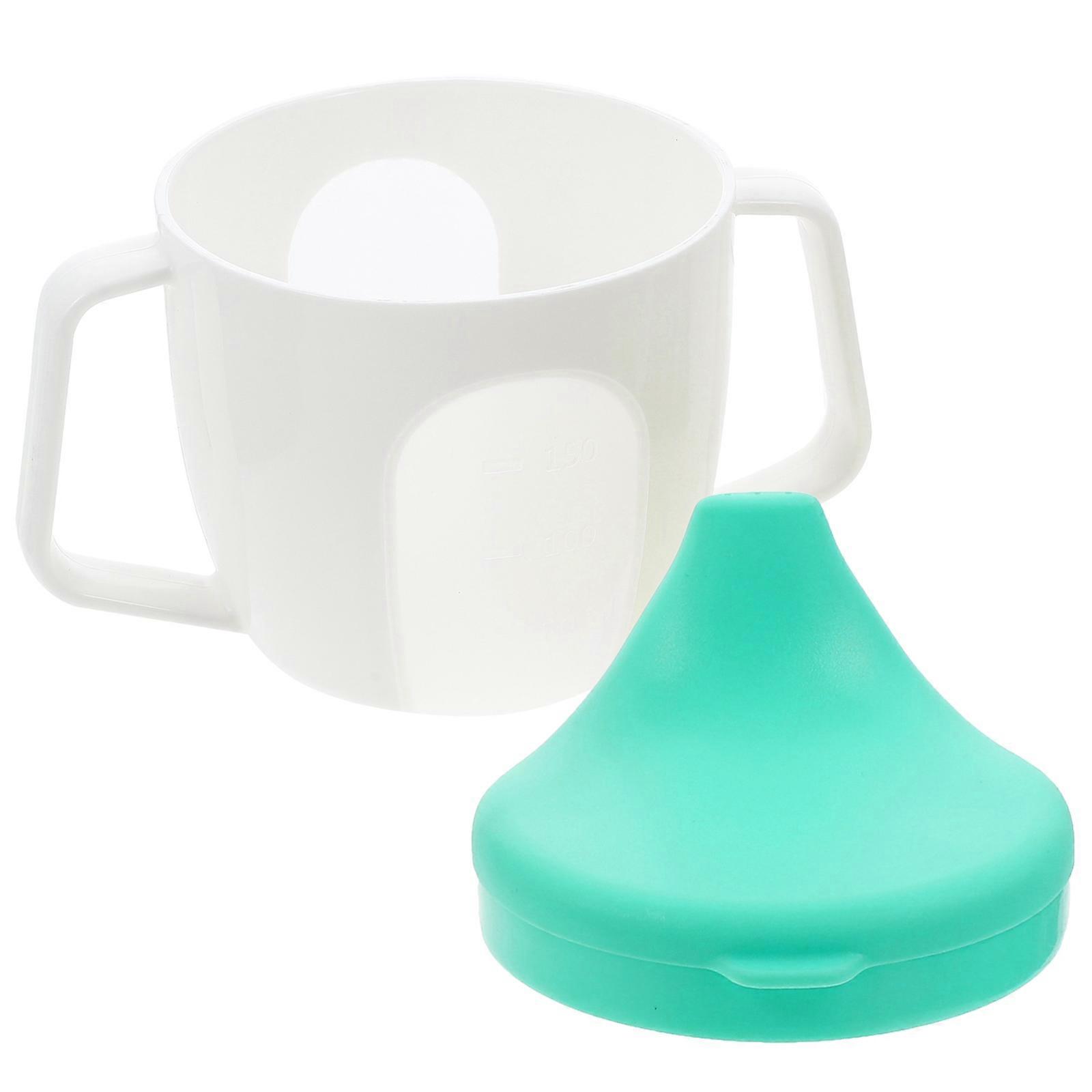 Double Handle Trainer Cup with Leak Resistant Design, Portable Drinking Cup with Transparent Scale and Comfortable Grip for Kids