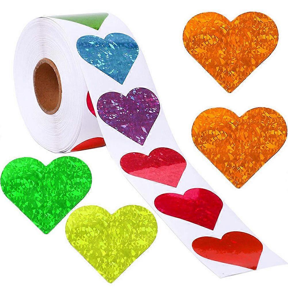 Heart Shape Glitter Stickers Self Adhesive Decorations for Valentine's Day Weddings Birthdays Festive Crafting