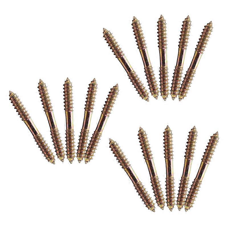 M8 X 70Mm Double Ended Wood For Furniture Wooden Fastening Screw 15pcs