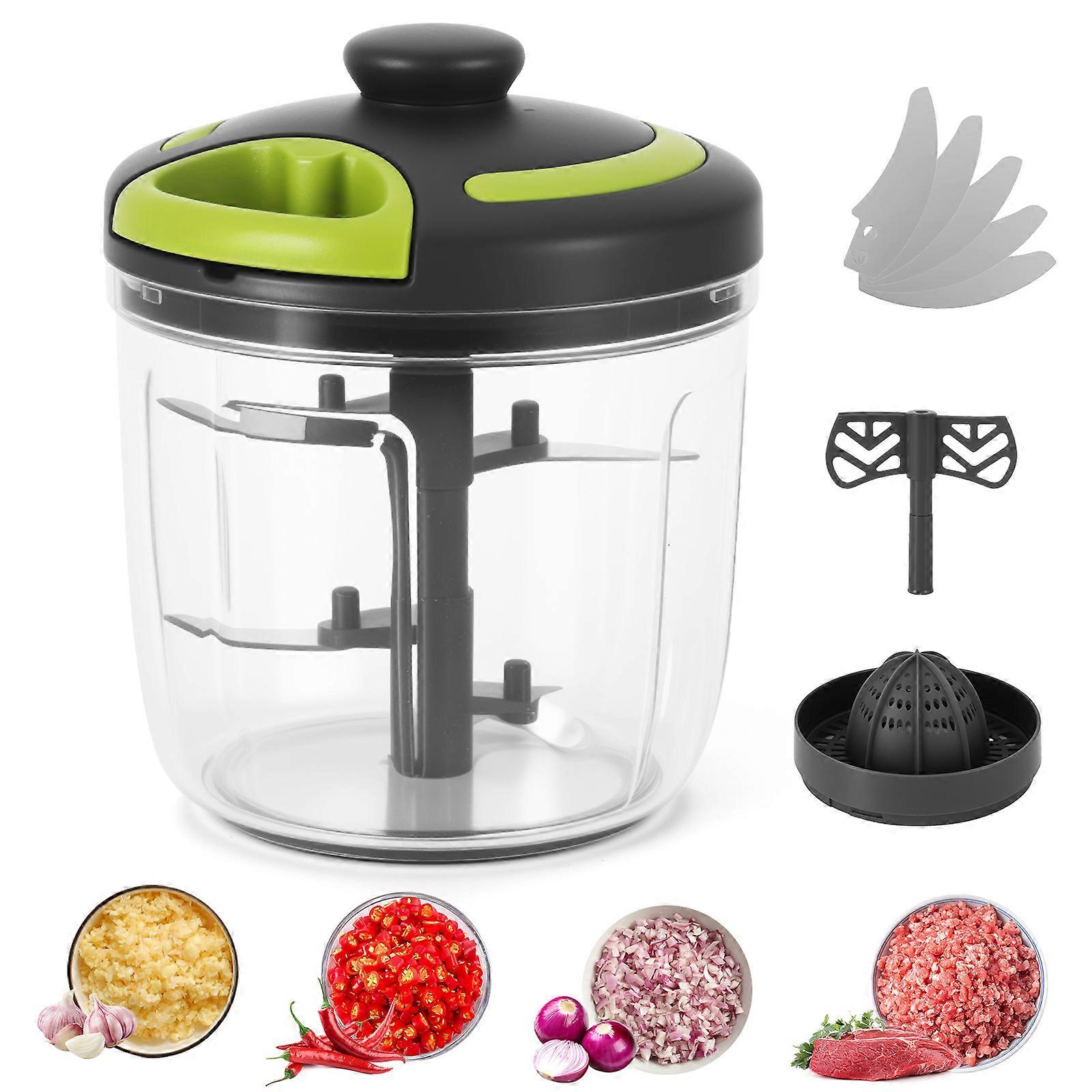 Multi-function Manual Mixer Juicer Garlic Press 900ml Premium