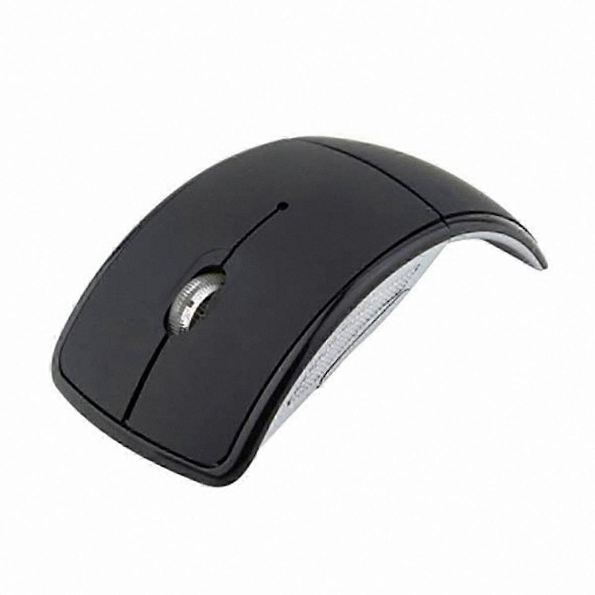 Foldable Wireless Mouse, 2.4G Cordless USB Black Mice with Compact Design