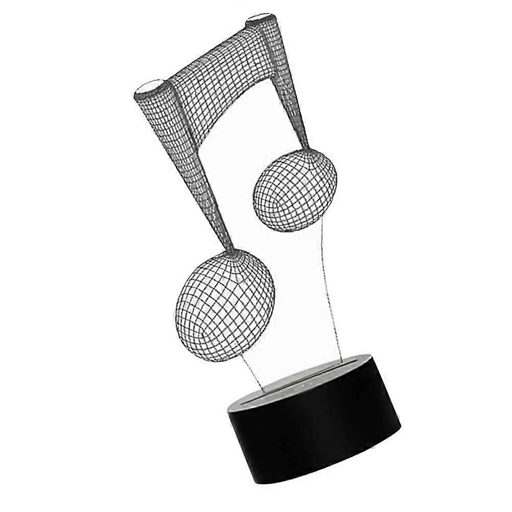 Changing Light 3D Music Note Bedside Lamp 1Set
