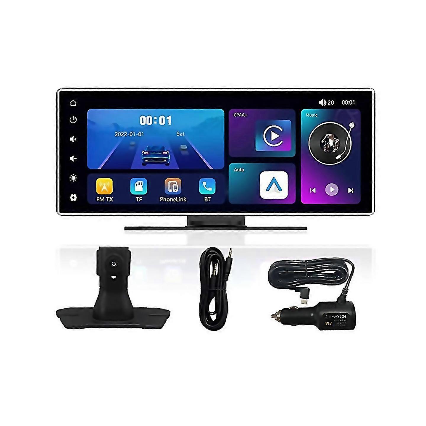 1126inch Dash Cam Wireless Carplay Android Auto Auto Wifi Gps Navigation Rückfahrkamera Video Recorde