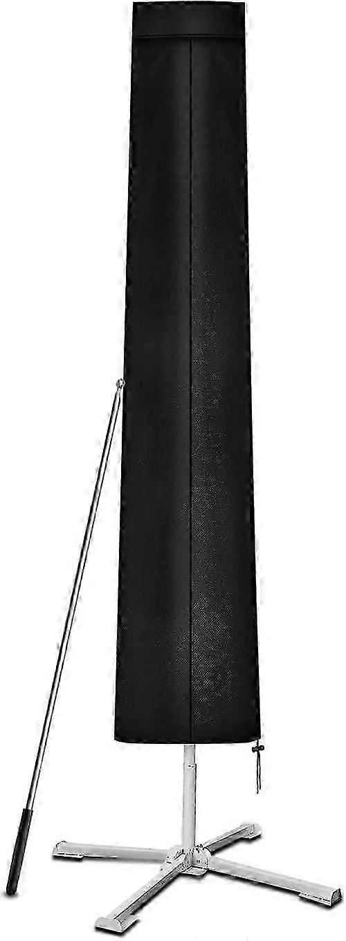 2m 至 4m 遮阳伞套,(190x30/40/50cm) - 重型黑色 420D 牛津面料,防水,抗紫外线防护罩,适用于带 Air V 的悬臂遮阳伞