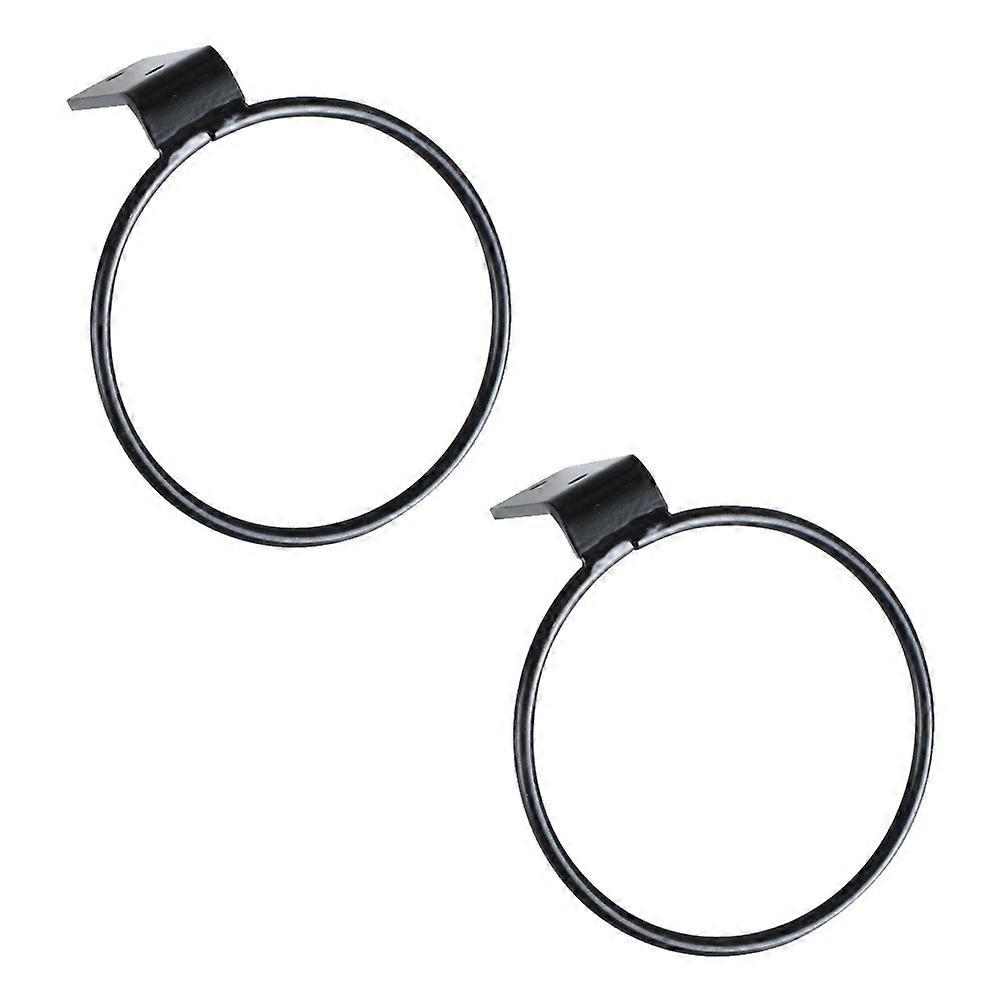 Wall Mounted Basketball Stand for Storage Use with Iron Material Black Color 2 Pieces