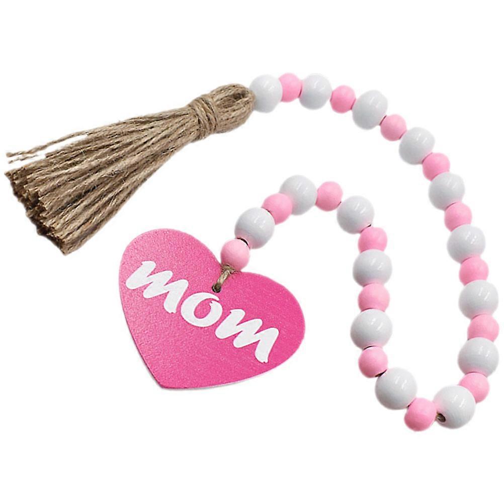 Tassel Beads Garland for Decor Use Made of Synthesis Material with Wood Beads and Pendant Design