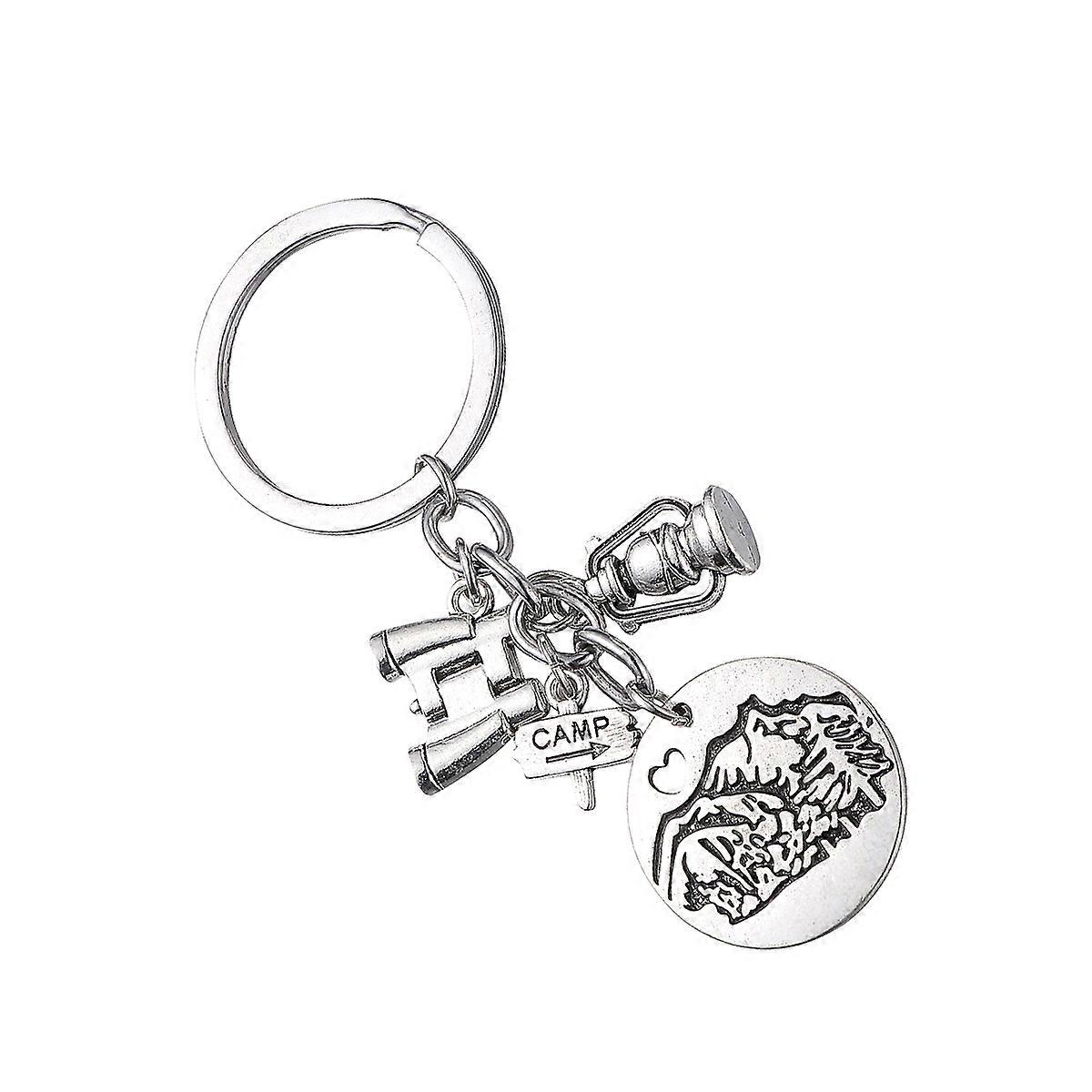 Camping Telescope Design Keychains Lover Key Rings Durable Unique Camp Theme Ornament Key Holders