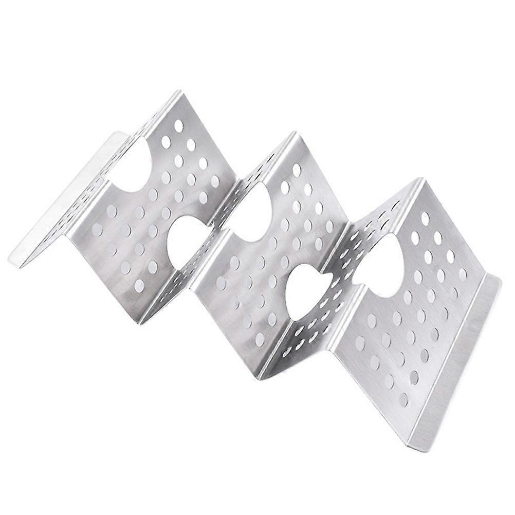 Rust Free Stainless Steel Taco Holder Stand For Parties And Restaurants With Compact Storage Feature 22X10cm 1Pcs