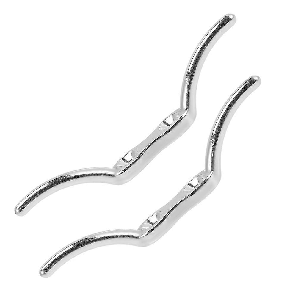 Stainless Steel Flagpole Cleat Hooks Mounting Clips for Secure Flag Rope Fastening – Easy Install for Garden & Outdoor Use