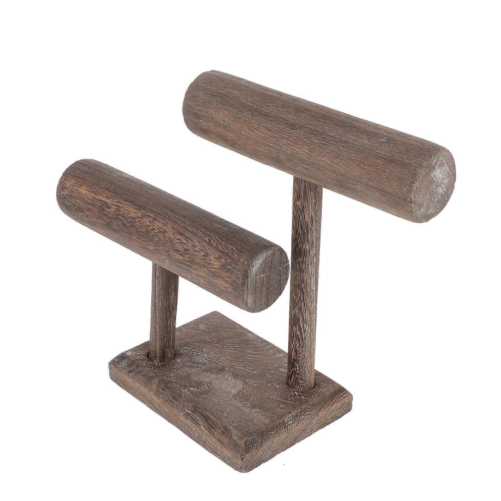 Coffee Jewelry Organizer Stand for Storage 2-Tier Display Holder Made of Synthetic Material