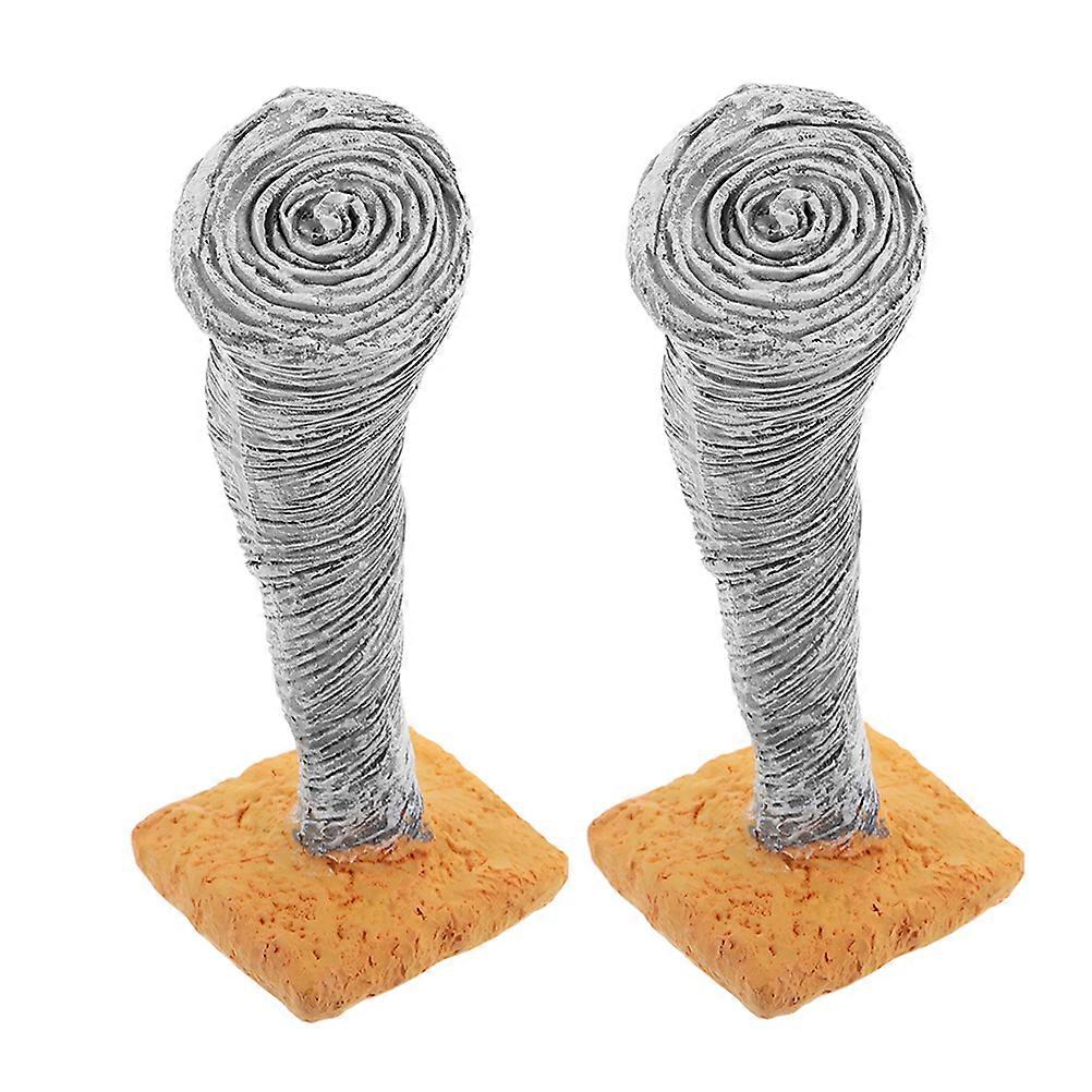 Miniature Resin Tornado Figurine Set   Realistic Sand Table Decor, Intricate Landscaping Ornament for Desktop, Unique Gift for Weather Enthusiasts