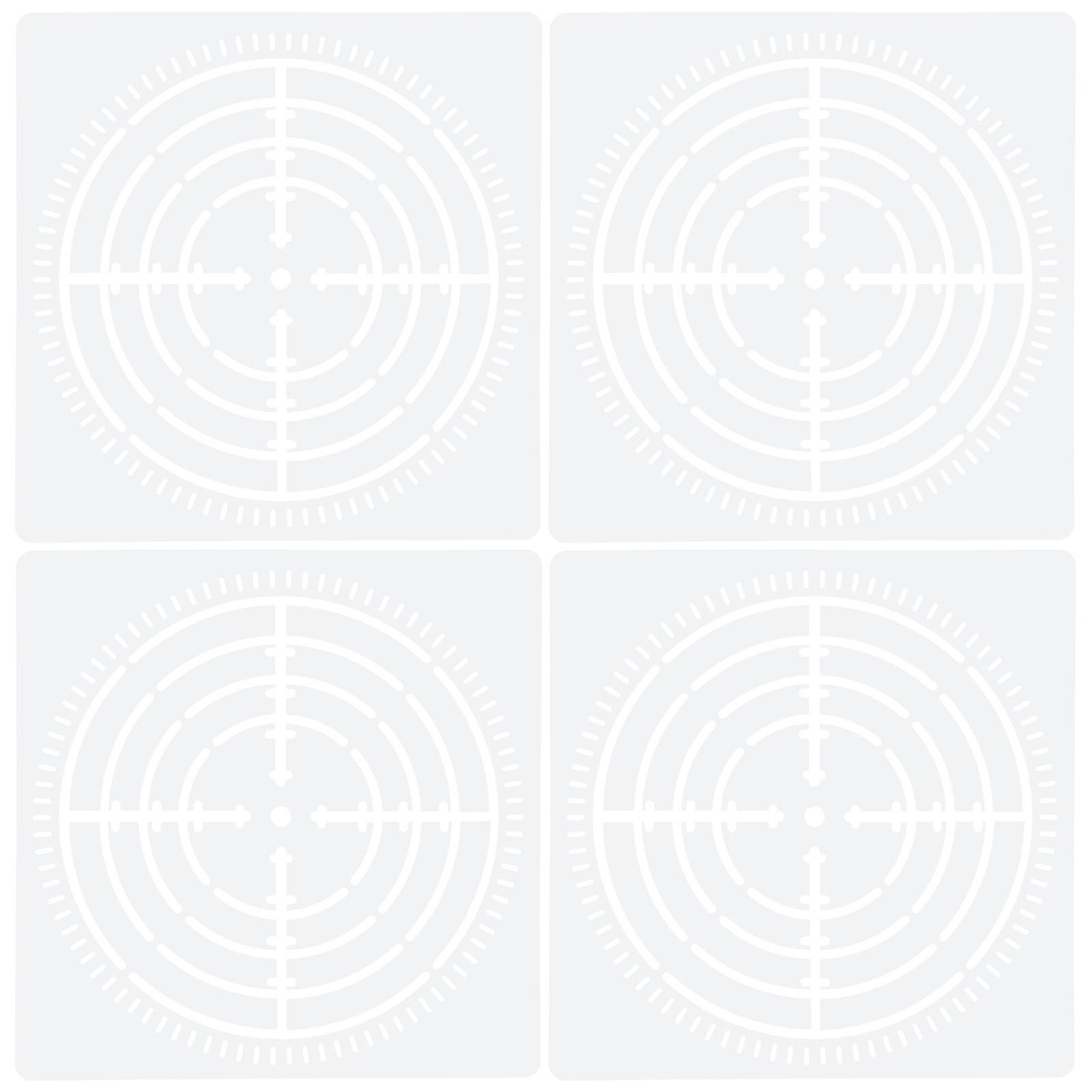 Hollow Template 4 Sets Mandala Dot Stencils White For Craft Making Drawing Tool