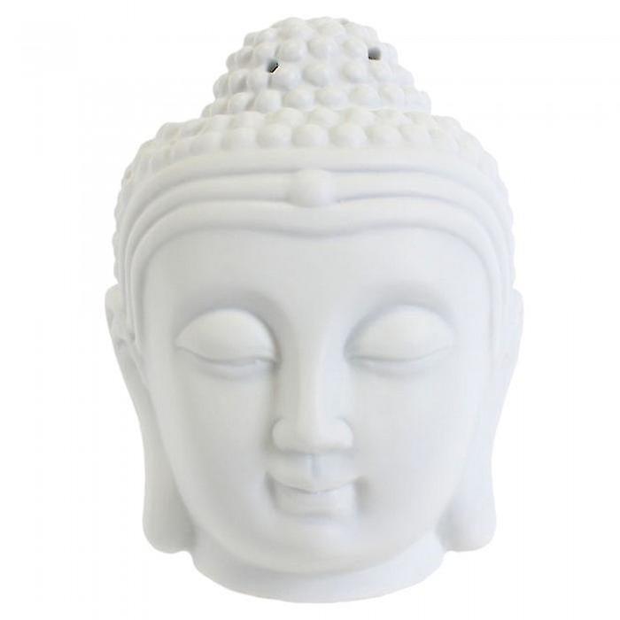 Something Different White Buddha Head Oil Burner