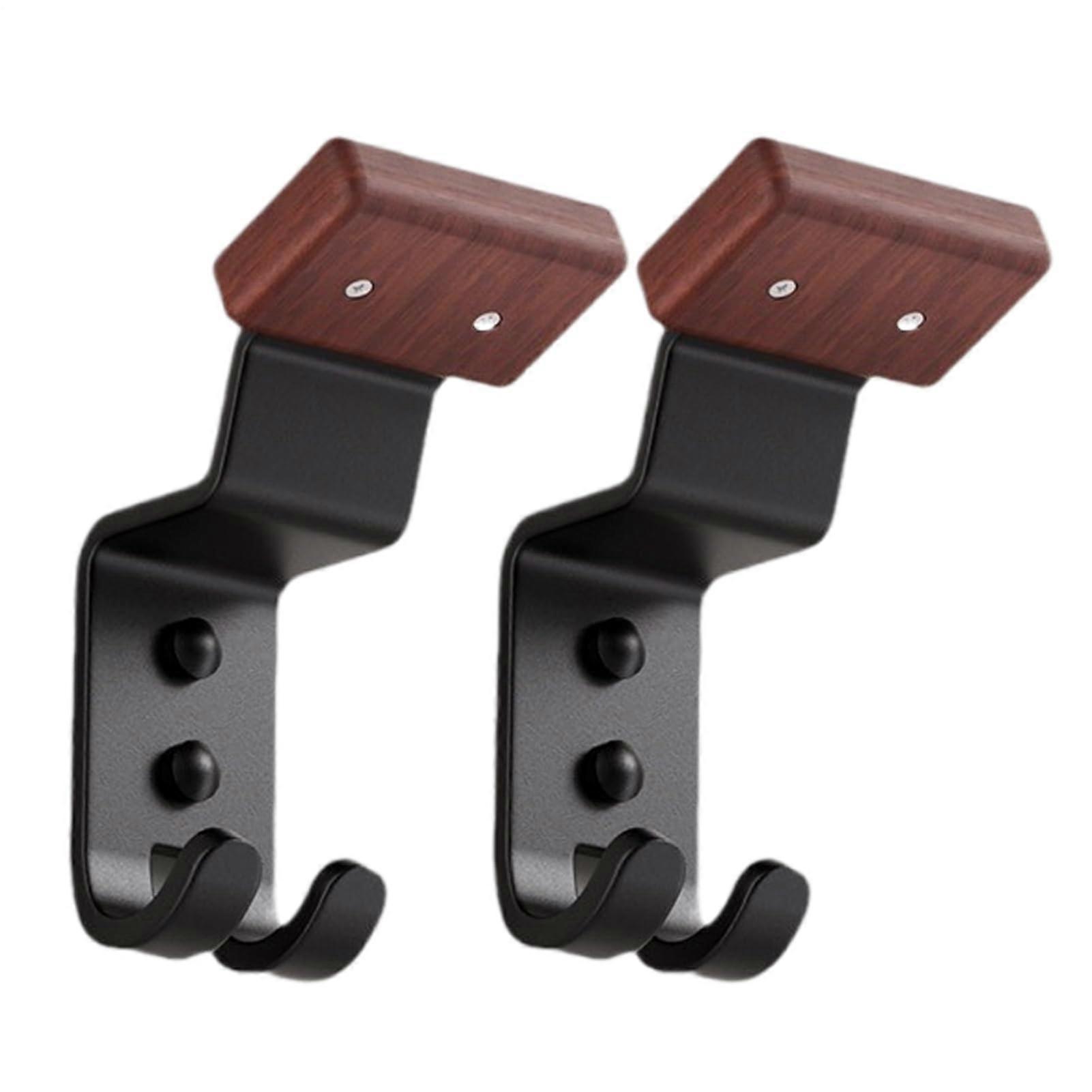 Motorcycle Helmet Mount Beech Wood And Carbon Steel Wall Hooks For Helmet And Cap Display Multifunction Coat Rack