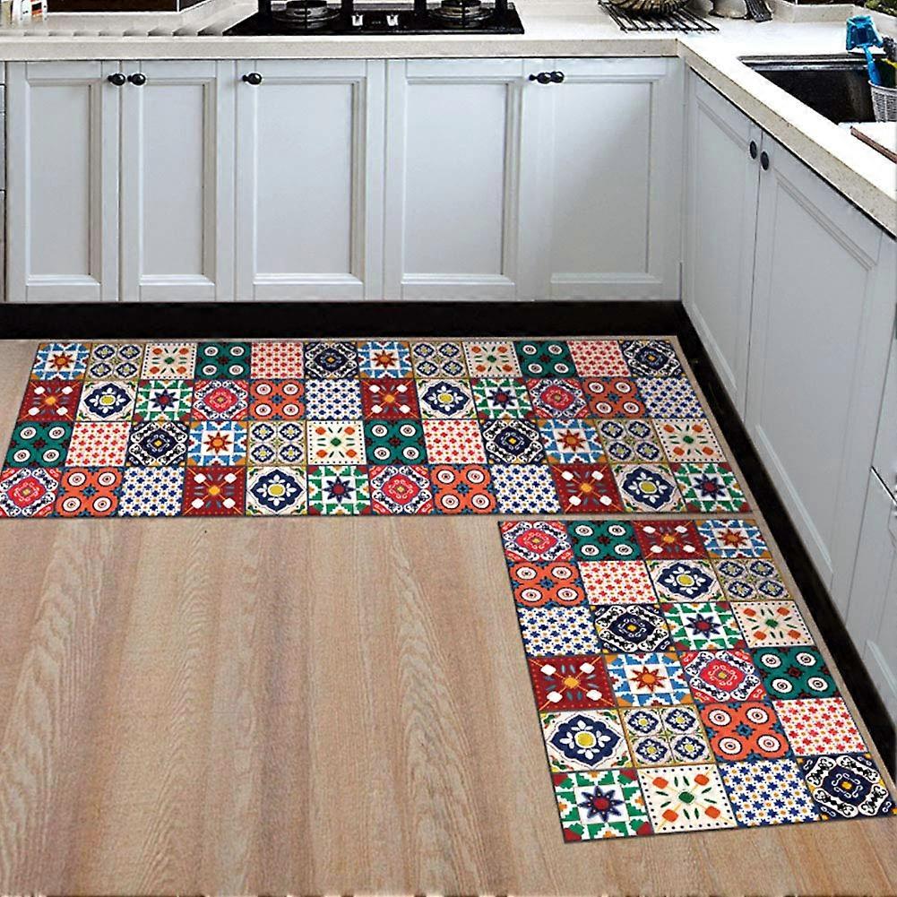 Kitchen Mats Non-Slip Floor Mats Polyester Absorbent Rug for Kitchen, Bedroom, Bathroom