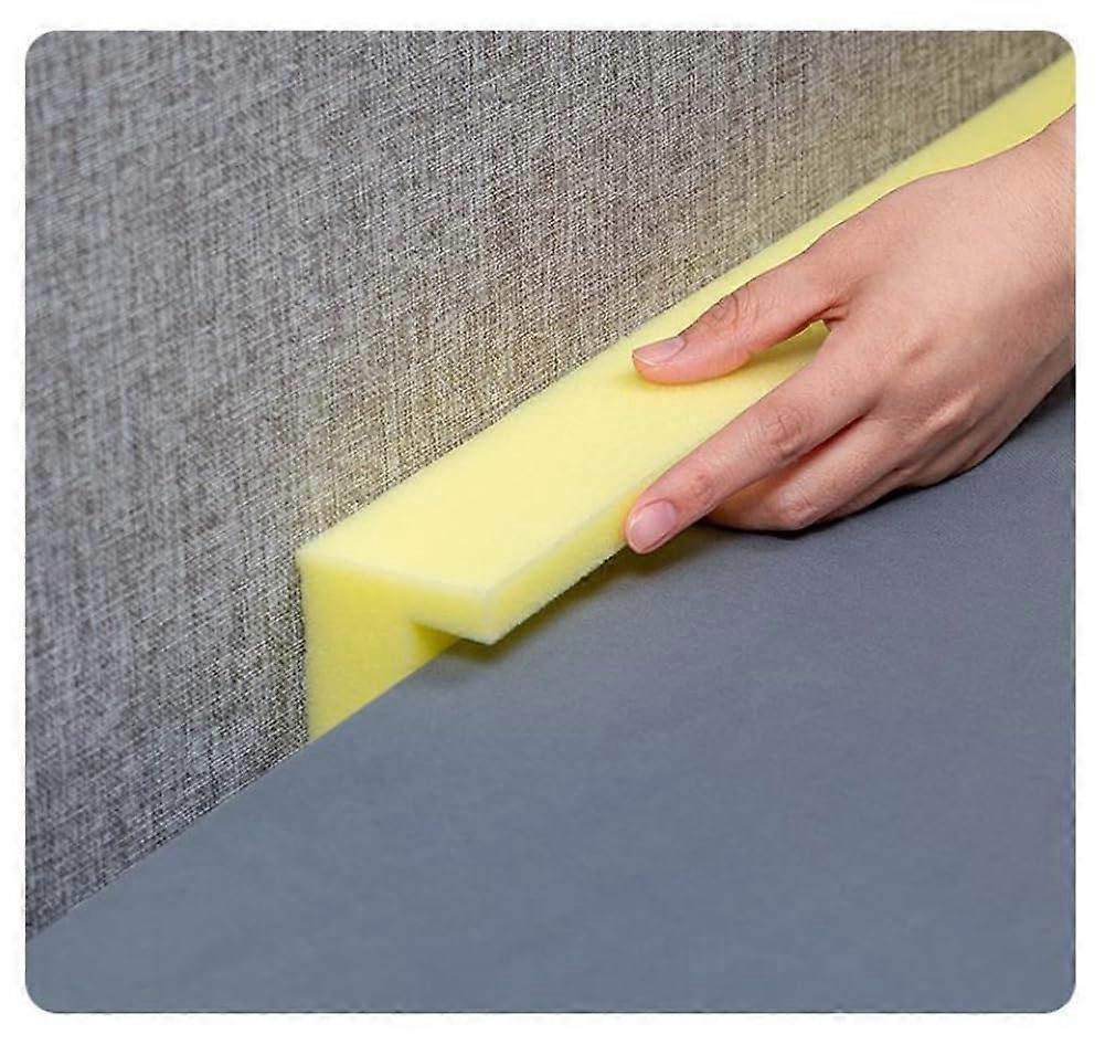 L-Shaped Mattress Extender 200cm Long High Density Foam Bed Connector for Double Bed and Wall Gap Filler, 4cm Spacing