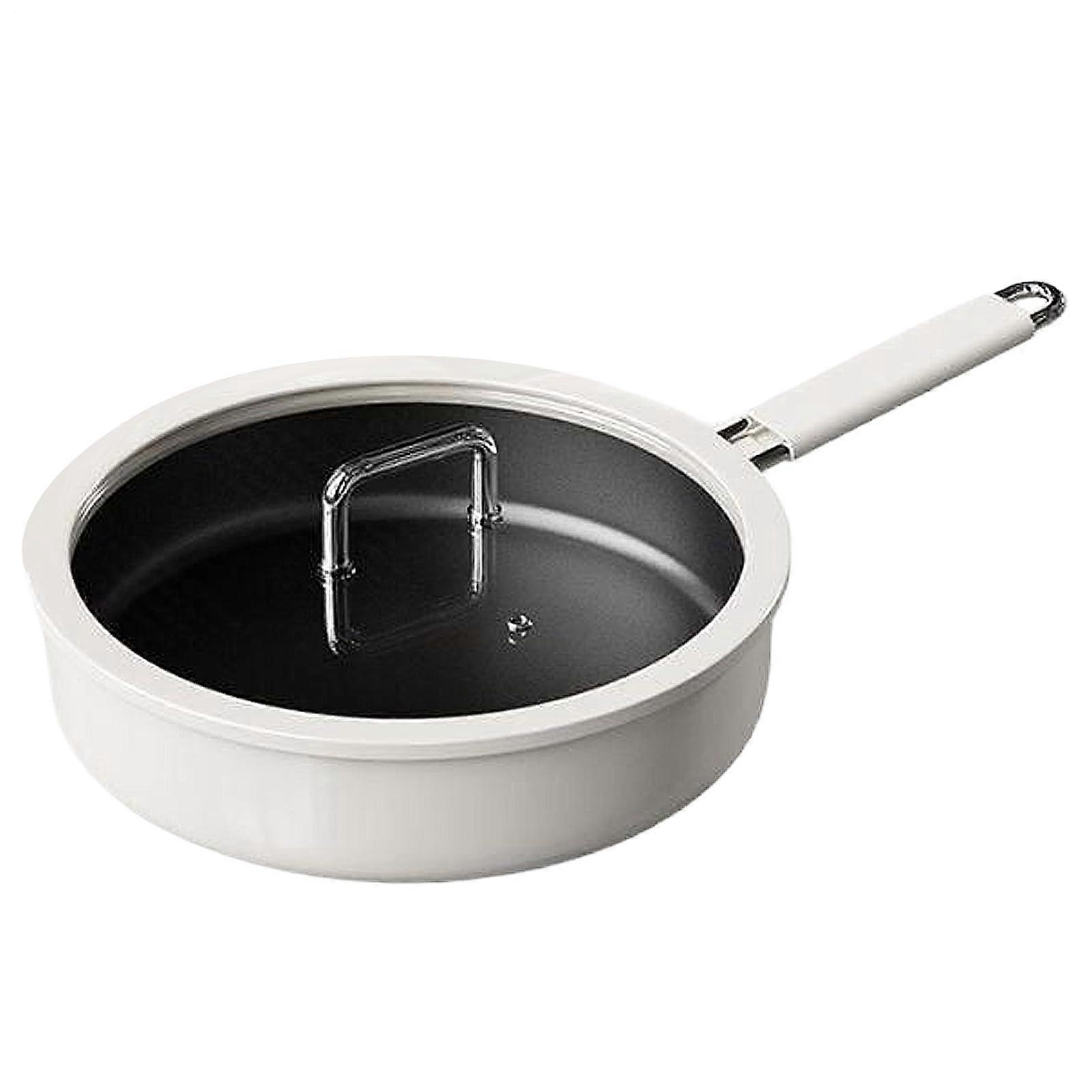 Non-Stick Frying Pans With Lid - 10-Inch Stainless Steel Induction Cookware With Titanium Ceramic Coating