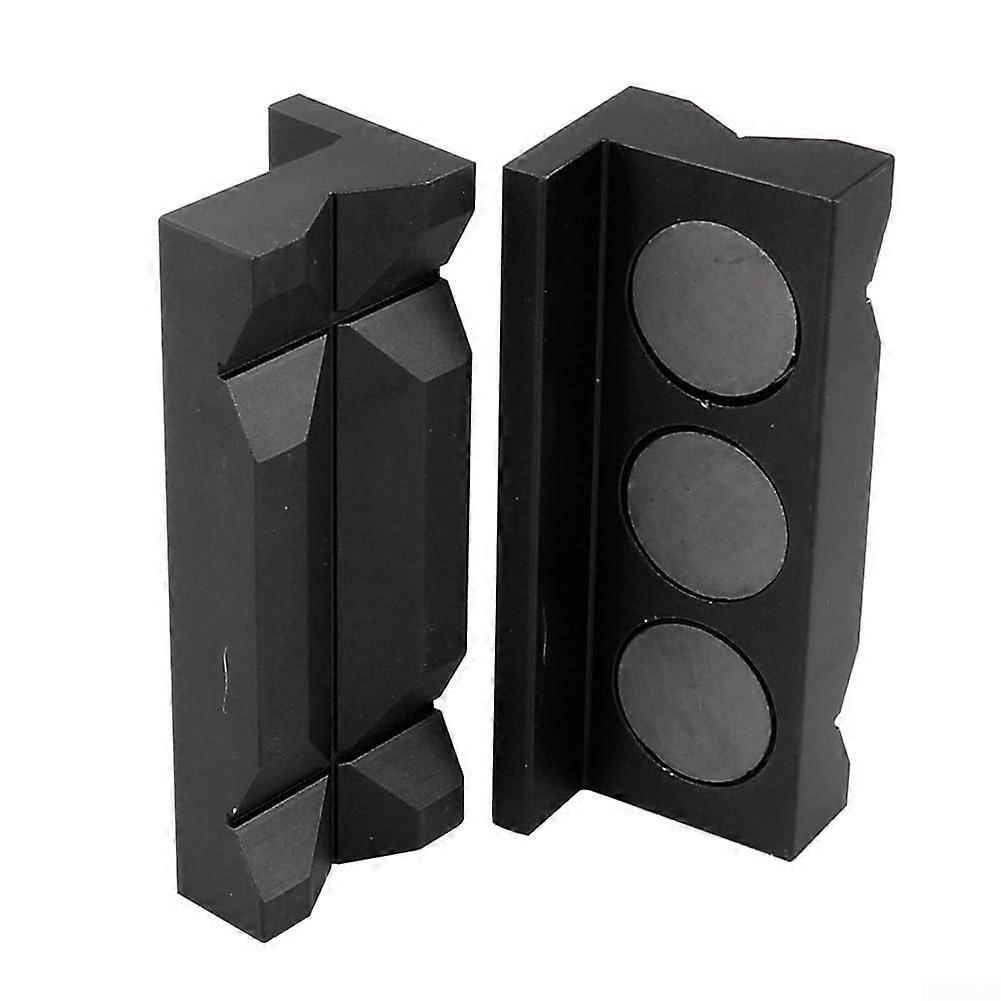 Magnetic Vise Jaws Aluminum, Custom-Fit For DIY Projects, Universal Fit, Black