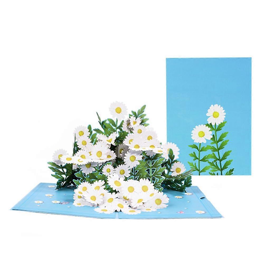 Little Daisy 3D Greeting Card with Blank Note and Envelope