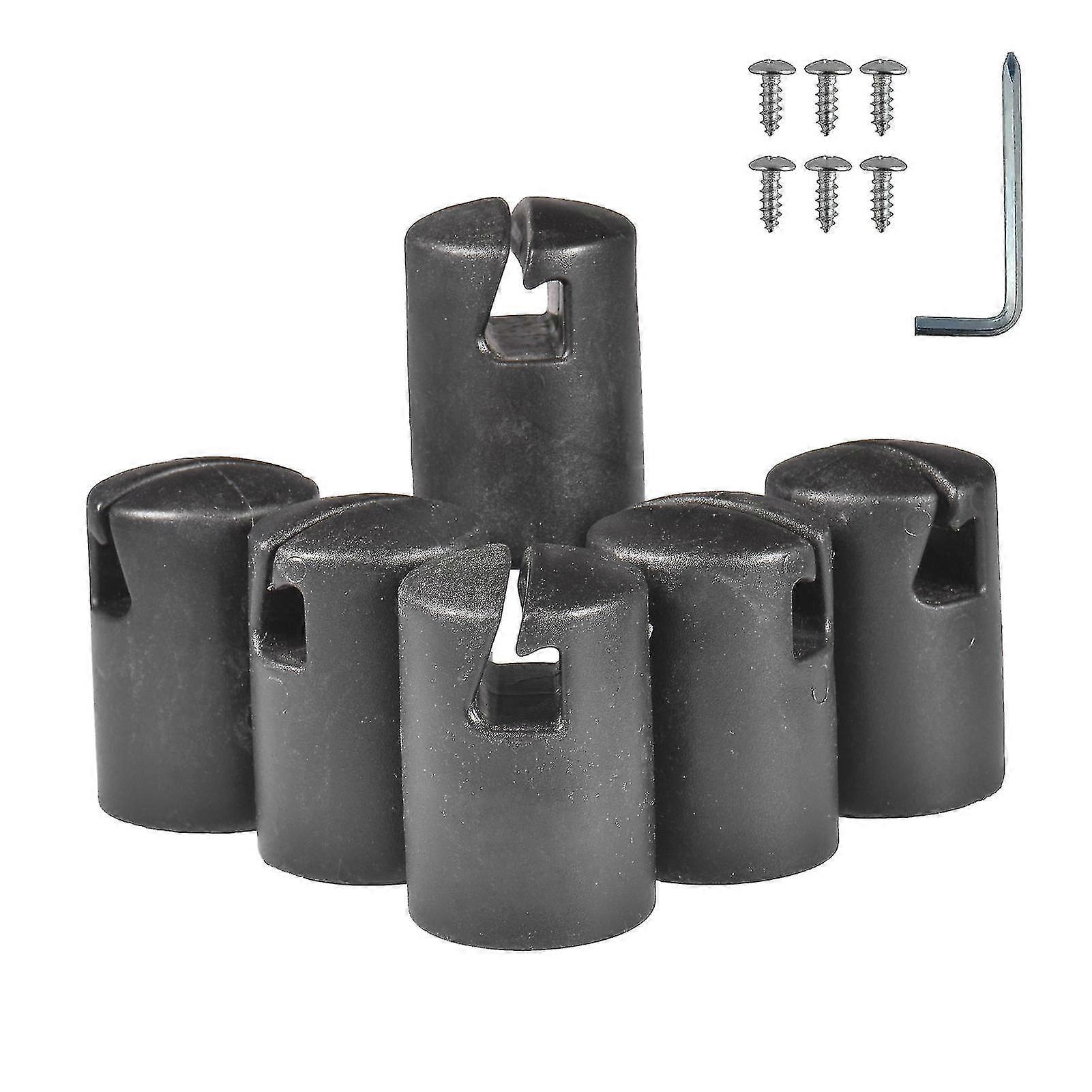 6 Pcs G-Shaped Trampoline Pole Cap Enclosure for Trampoline Shell Rod Top