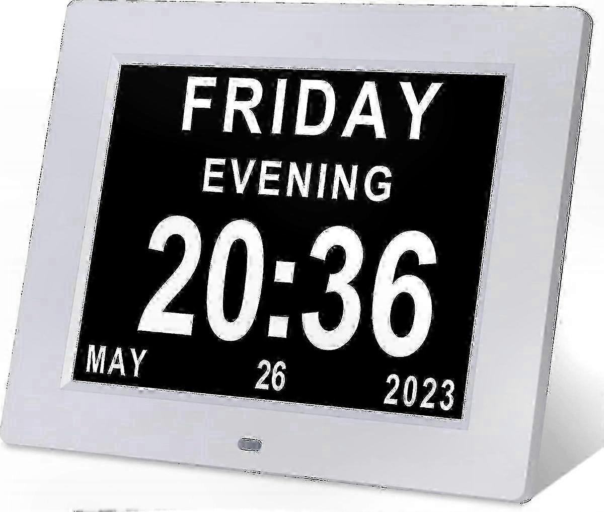 Large Digital Calendar Clock for Seniors with Day and Date Display, Suitable for Individuals with Dementia and Alzheimer's