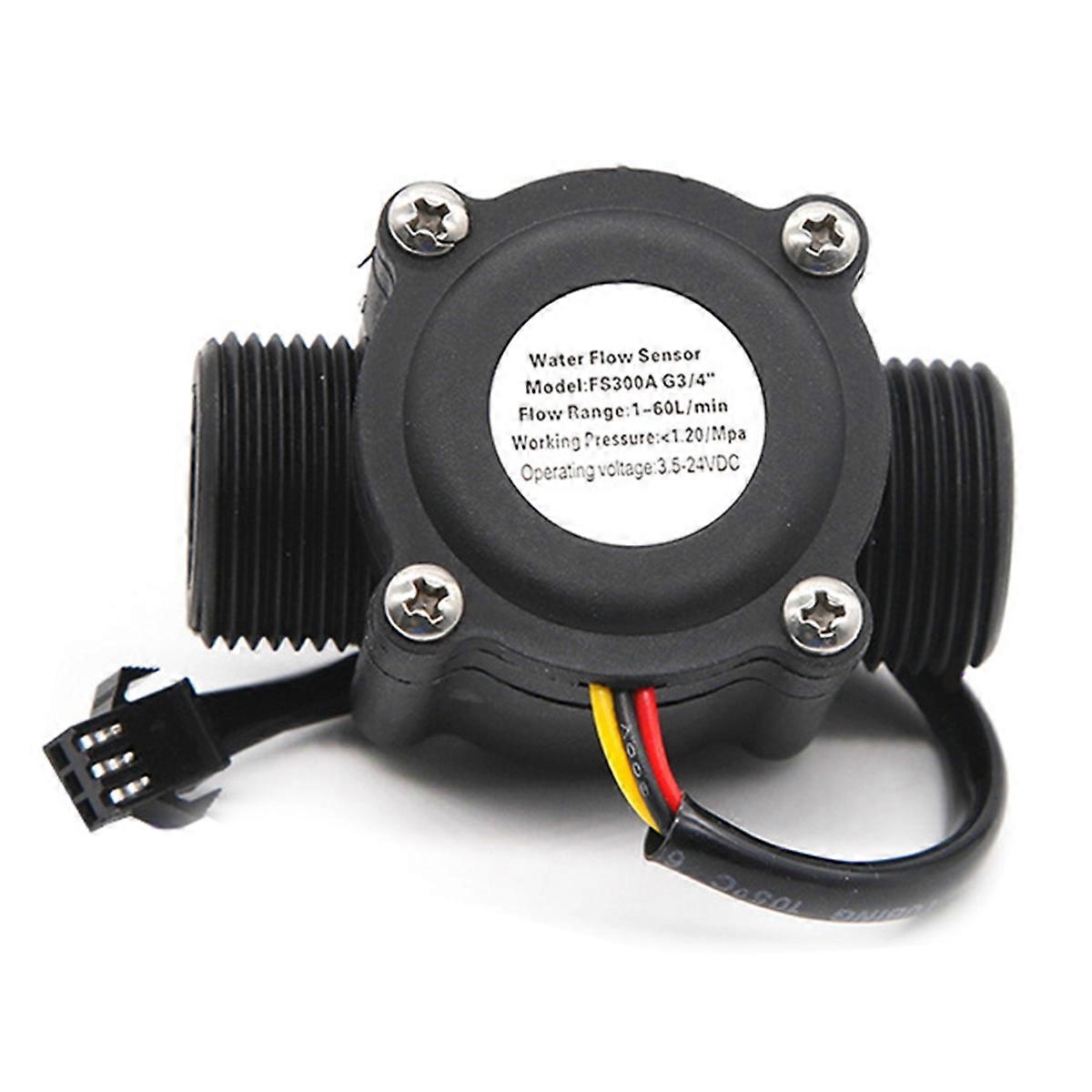 1-60L/Min DC 3.5-24V Hall Effect Water Flow Sensor Counter Meter FS300A