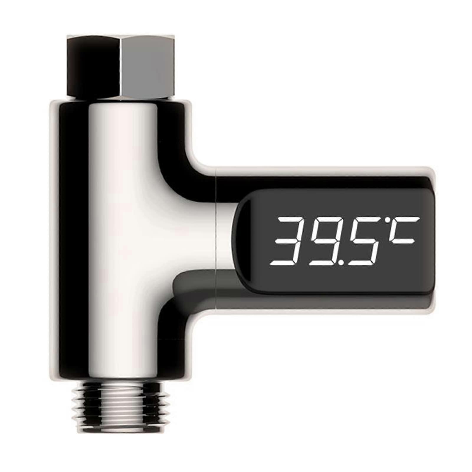 Instant-Read Shower Thermometer with LED Digital Display, 5-85℃/41-185℉, 360° Rotating Screen for Baby Bath Water SN12