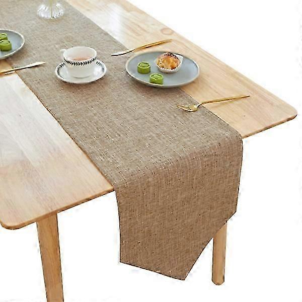 IC Runner khaki Table Runner Linen Table Runner for Party Wedding 30*180cm