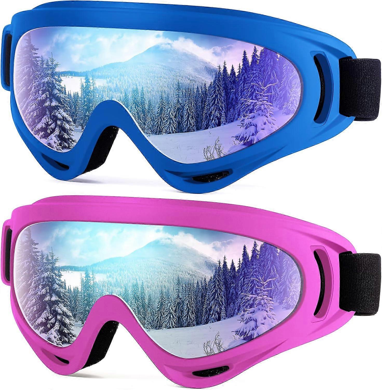 Kinder Skibrille - 2er-Pack Snowboardbrille