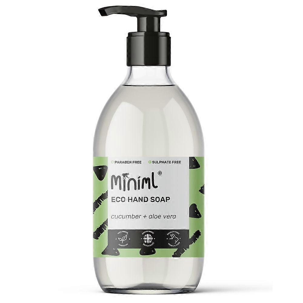 Miniml Natural Hand Soap Cucumber in a 500ml Glass Bottle - 4 Pack