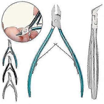 Tagliaunghie in acciaio inossidabile per unghie spesse e incarnite - Strumento per pedicure affilato in nero