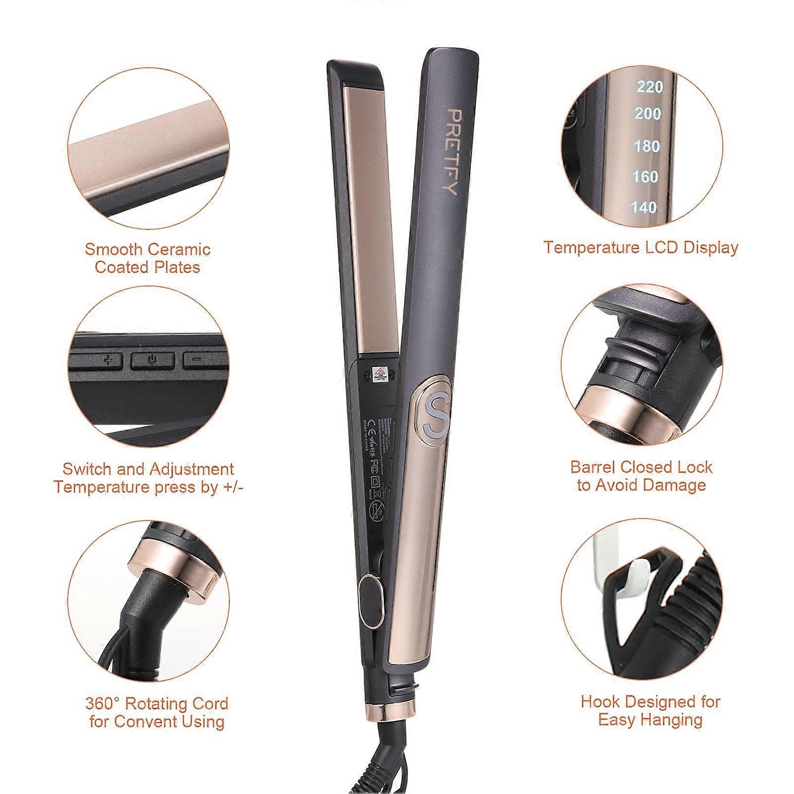 Portable Hair Straightener Ionic Electric Ceramic Straightening Comb Quick Heated Anti-Scald Modelling Brush Styling Tools