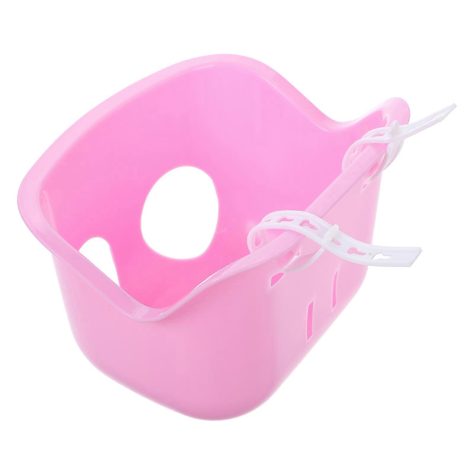 Pink Kids Bike Basket for Toddlers with Lightweight Plastic Design and Multifunctional Use for Bike
