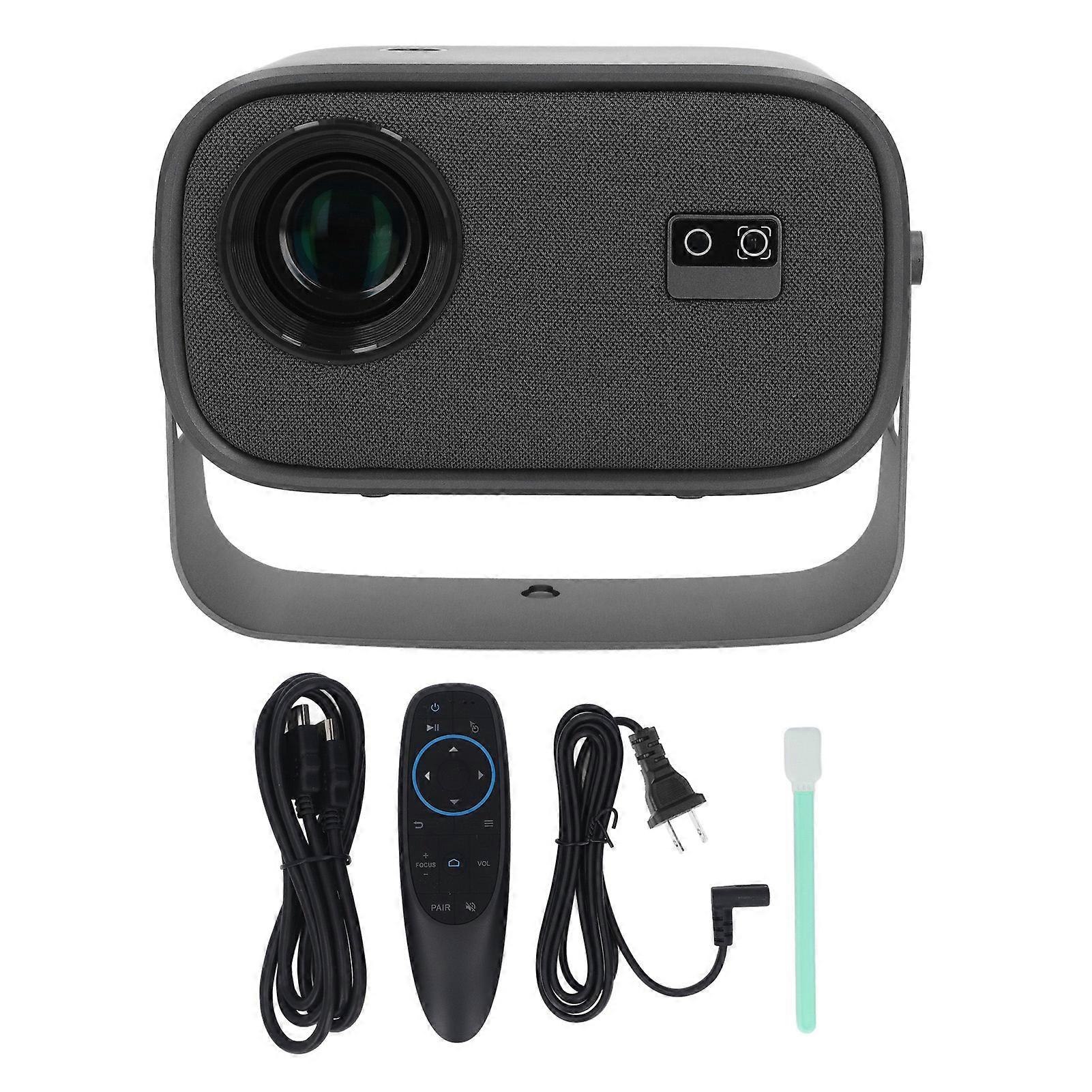 Home Projector 4K WiFi BT 5.0 Electric Focus LED Light Source Android 13 US Plug