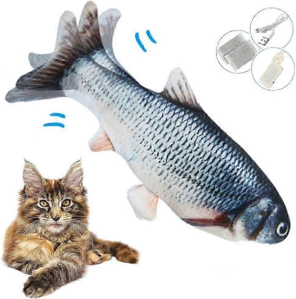 Electric Cat Toy Fish with Catnip: USB-Powered Interactive Toy for Fun Feline Games