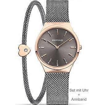 Bering Gris Acier inoxydable Classic 12131-369-GWP Montre Femme