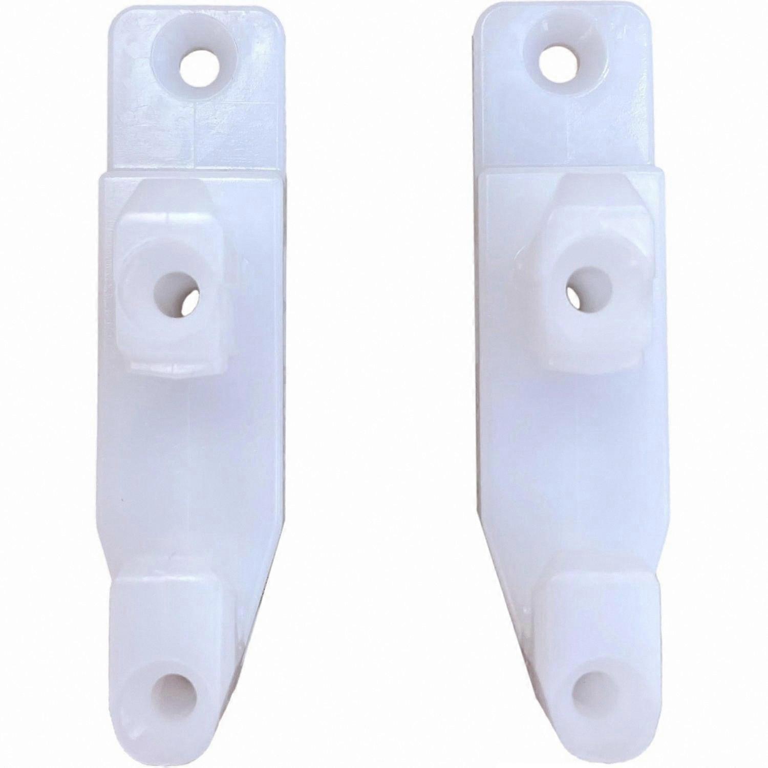 Cabinet Drawer Front Mounting Bracket Pair - Screw-On Connector for Installation
